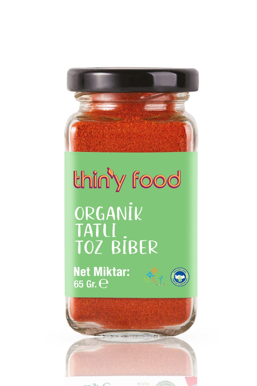 Thiny Food Organik Tatlı Toz Biber 65 gr