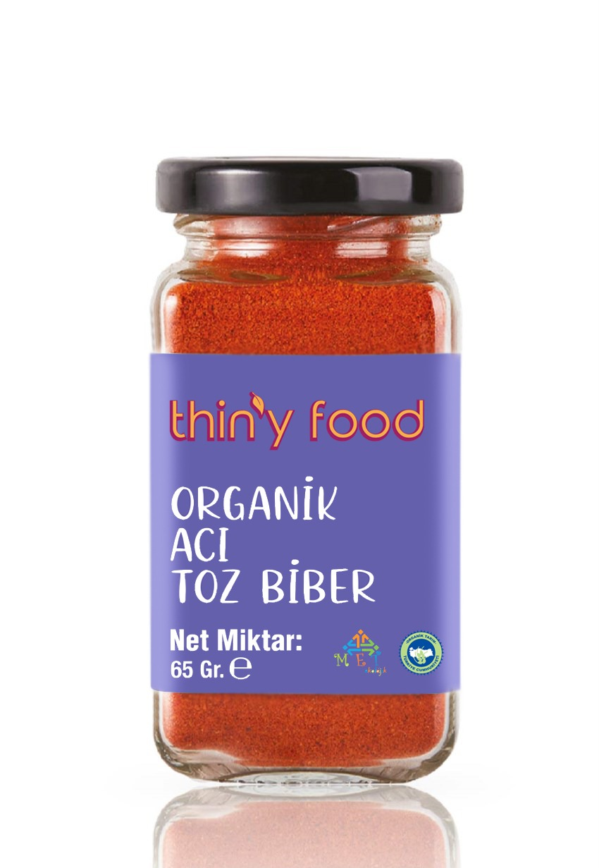 Thiny Food Organik Acı Toz Biber 65 gr